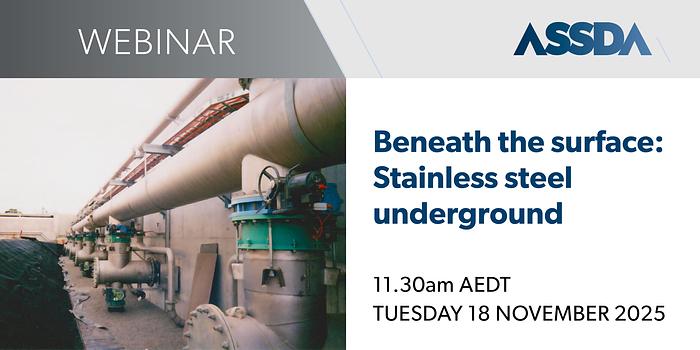 WEBINAR | Beneath the surface: Stainless steel underground logo